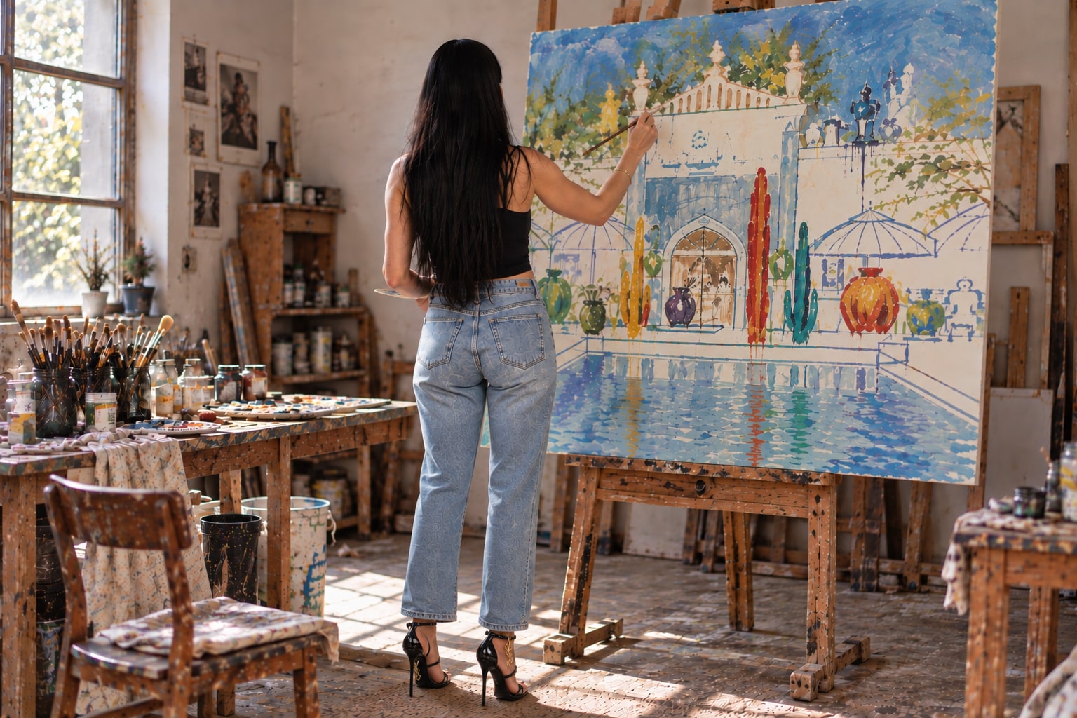 Szidonia Bandi în atelier